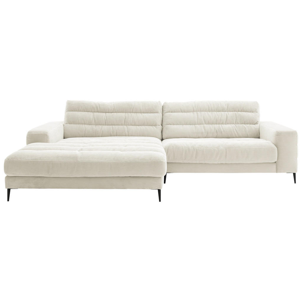 ZITSET, geribd fluweel wit