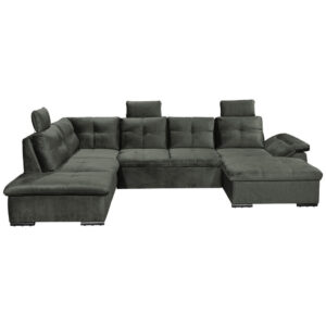 ZADELSET, donkergroen microvelours