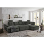 ZADELSET, donkergroen microvelours thumbnail 3