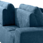 ZADELSET, gladde blauwe stof thumbnail 5
