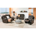 SET STOELEN, bruin echt leer thumbnail 2