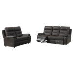 SET STOELEN, bruin echt leer thumbnail 1