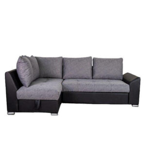 ZADELSET, gladde stof, grijs, zwart