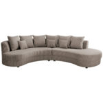 ZITSET, geribbeld fluweel grijsbruin thumbnail 2