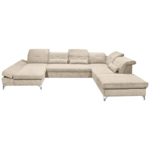 ZADELSET, zandkleurig microvelours