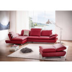 SET STOELEN, echt rood leer thumbnail 2