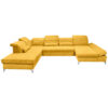 ZADELSET, geel microvelours