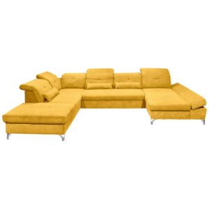 ZADELSET, geel microvelours