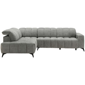 ZADELSET, donkergrijs chenille