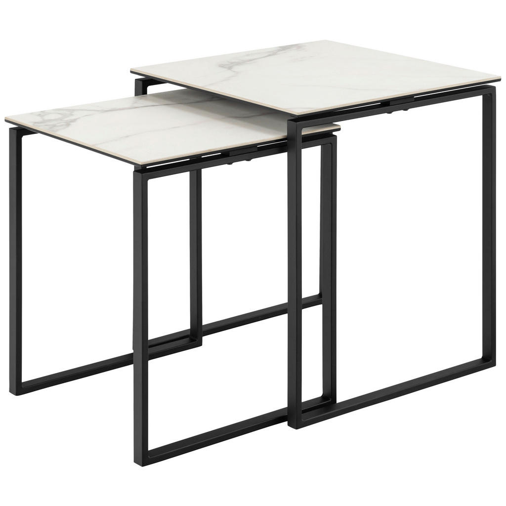 TAFELSET, zwart, wit