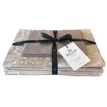BEDDENSET FLORENZ 5/1 200/200 cm damast beige thumbnail 3