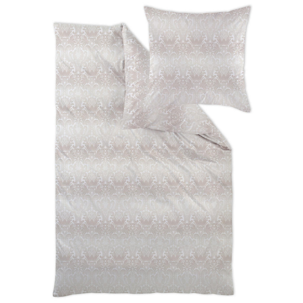 BEDDENSET FLORENZ 5/1 200/200 cm damast beige