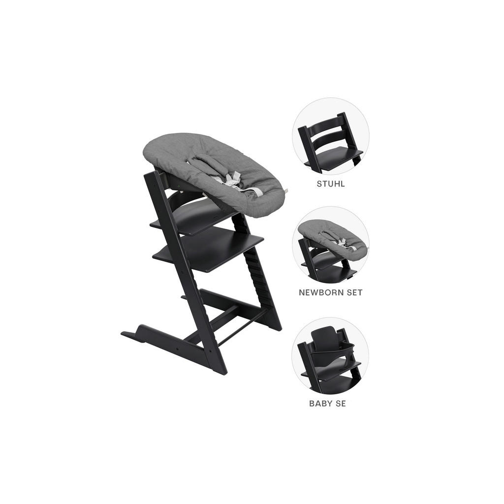 KINDERSTOELENSET Tripp Trapp Bundels 87/65/46 cm zwart