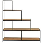 KAMERSSCHEIDING 135/150/35 cm zwart, eikenkleur thumbnail 3