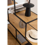 KAMERSSCHEIDING 135/150/35 cm zwart, eikenkleur thumbnail 4