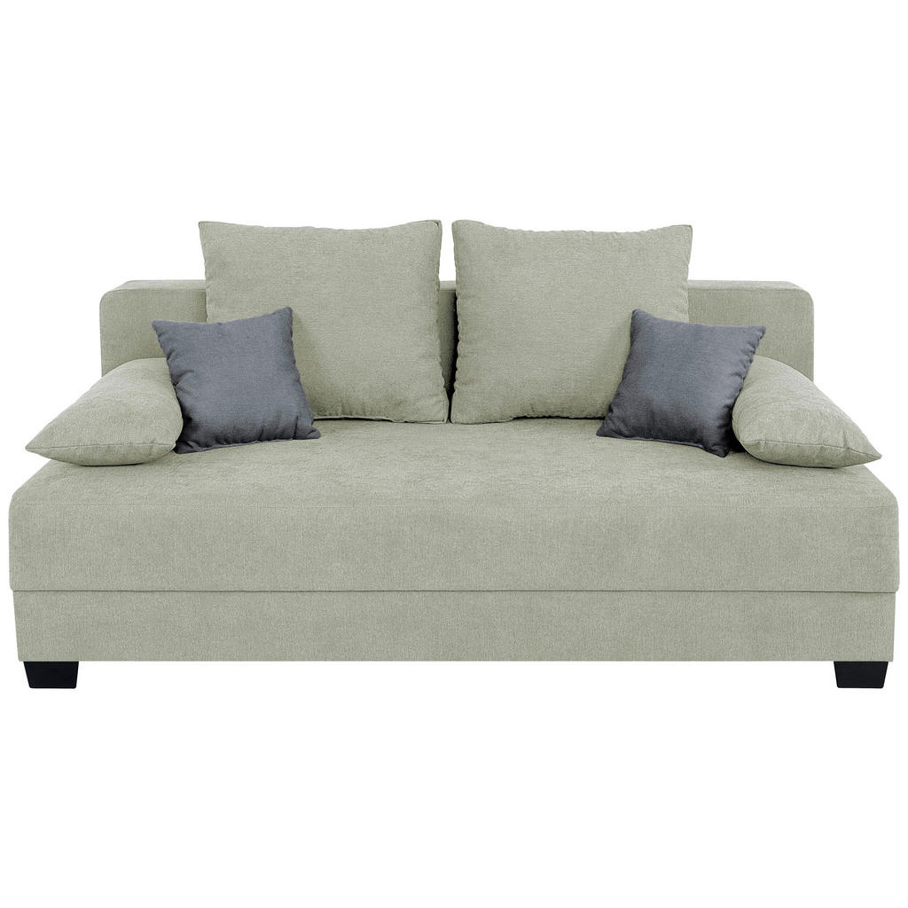 Bank Mia mit Schlaffunktion, wit houten materiaal, textiel