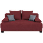 Mia bank met Schlaffunktion, rood houten materiaal, textiel thumbnail 1
