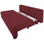 Mia bank met Schlaffunktion, rood houten materiaal, textiel thumbnail 3