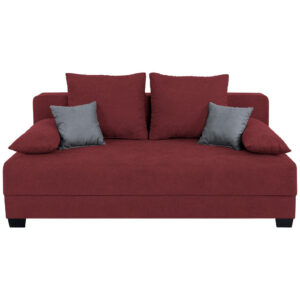 Mia bank met Schlaffunktion, rood houten materiaal, textiel