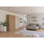 SLAAPKAMER, champagnekleuren, ambachtelijk eikenhout thumbnail 2