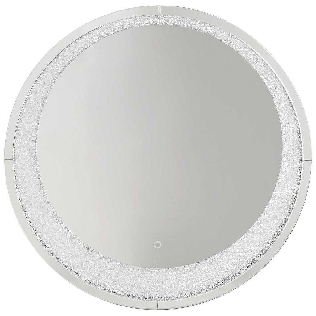 WANDSPIEGEL, 100/100/5,5 cm glas, houtmateriaal