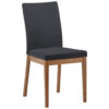 STOEL, hout, antraciet textiel, eikenkleur