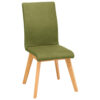 STOEL, hout, textiel olijfgroen