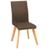 STOEL, hout, textiel bruin