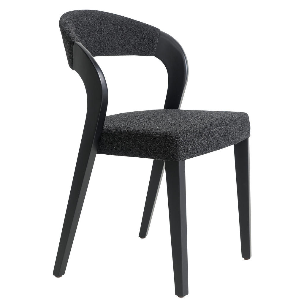 STOEL, hout, textiel, leer