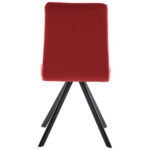 STOEL, metaal, textiel rood, zwart thumbnail 4