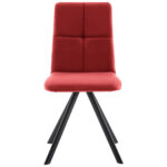 STOEL, metaal, textiel rood, zwart thumbnail 5