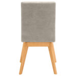 STOEL, hout, grijswit textiel thumbnail 3
