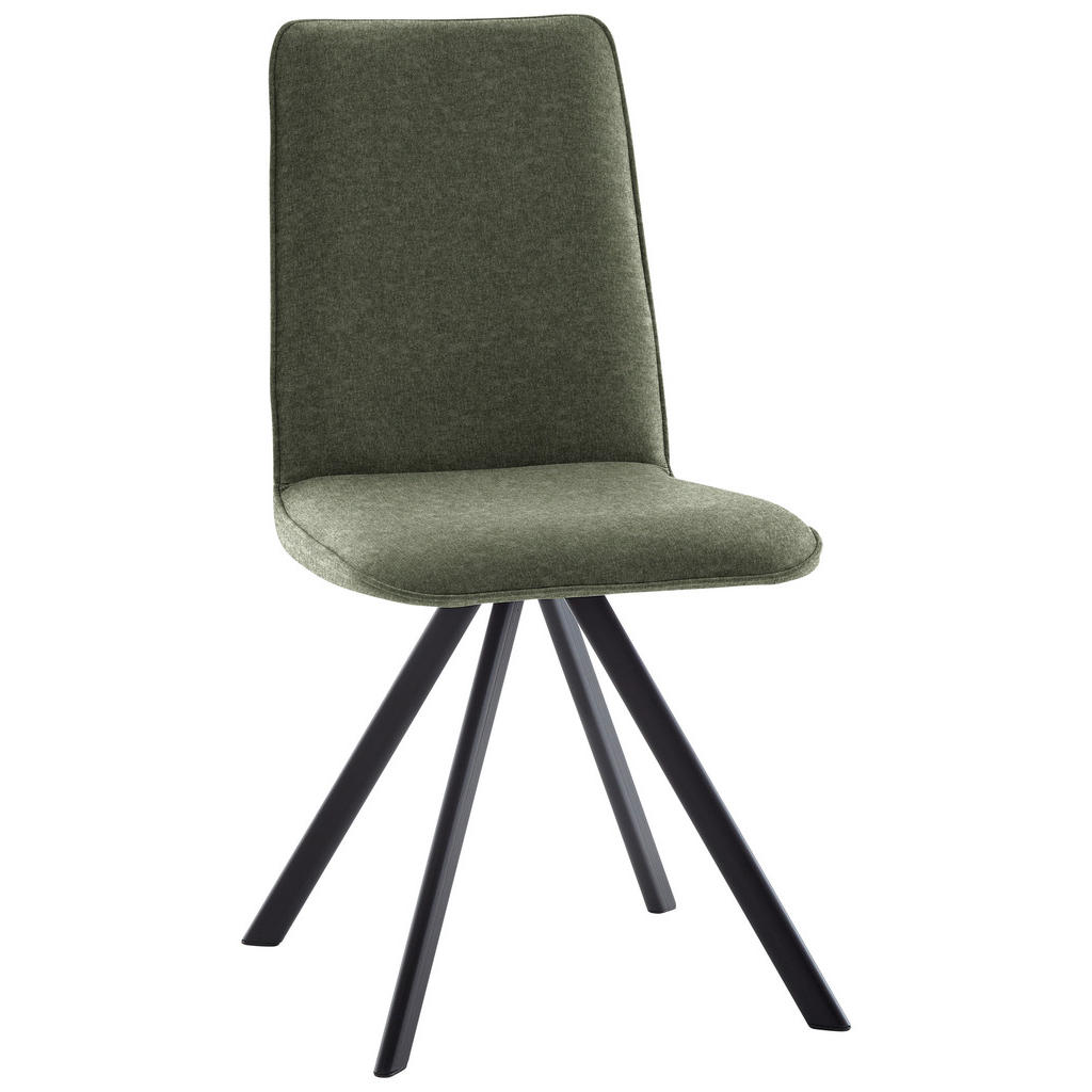 STOEL, metaal, textiel groen, zwart