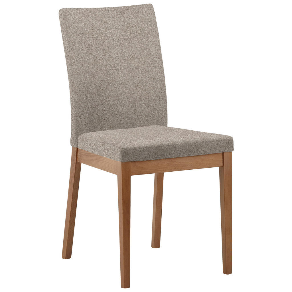 STOEL, hout, eikenkleur textiel, lichtbruin