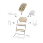 HOGE STOEL Lemo 4 in 1 Set 56/54,5/81,5 cm wit, esdoornkleur thumbnail 1