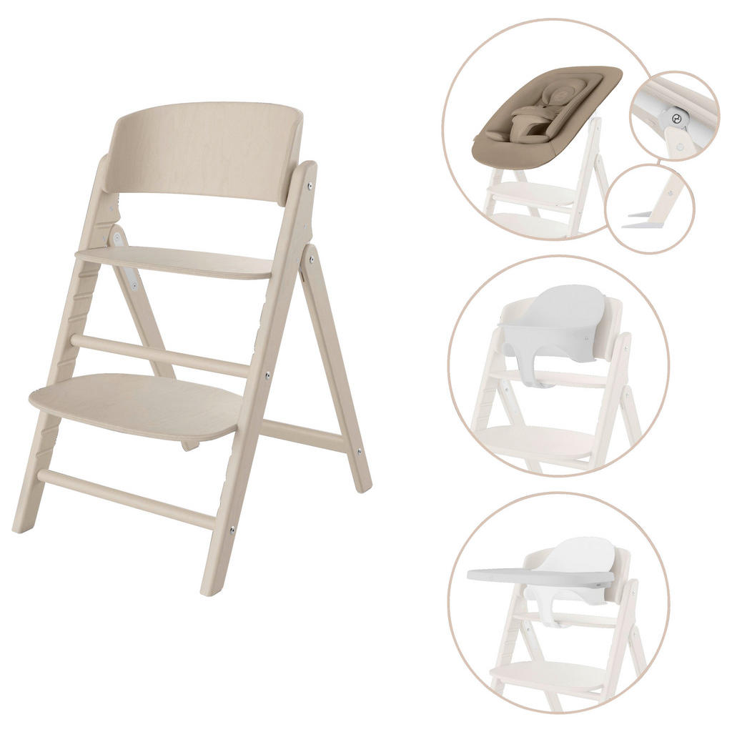HOGE STOEL Click & Fold 69,9-77,5/47/80,8-90,6 cm natuurlijke kleur