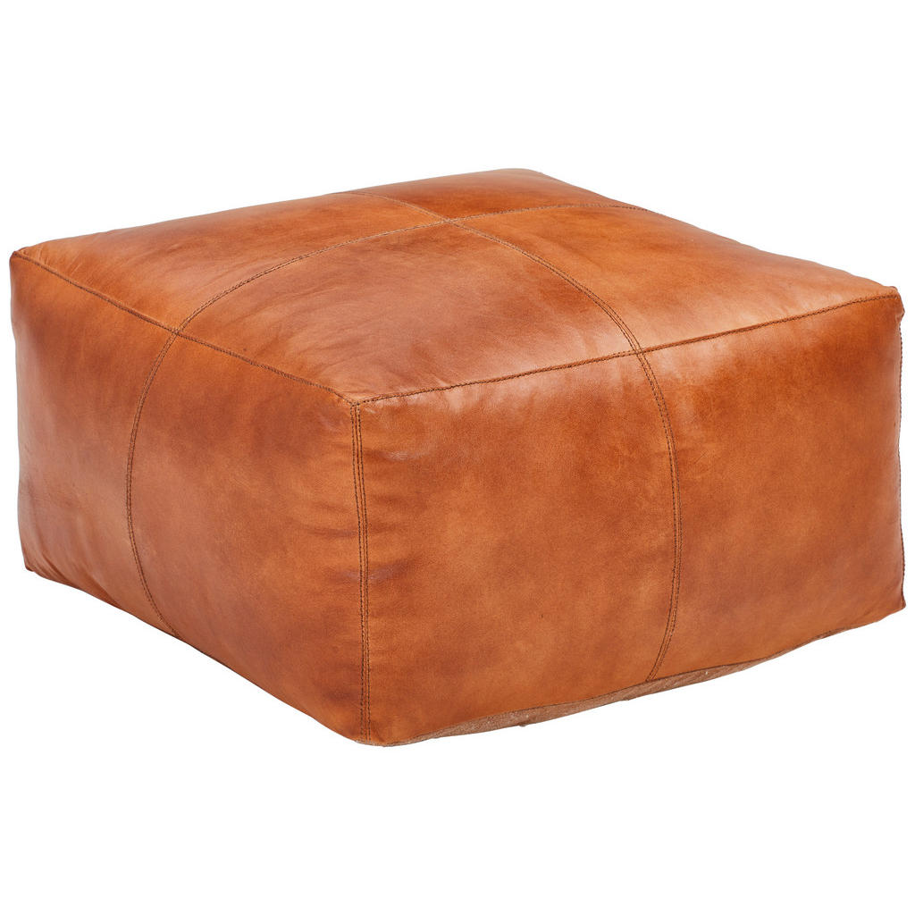 STOFFEN KRUKKEN, bruin leer