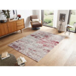 GEWEVEN TAPIJT Antea 160/230 cm geweven crèmekleur, rood thumbnail 2