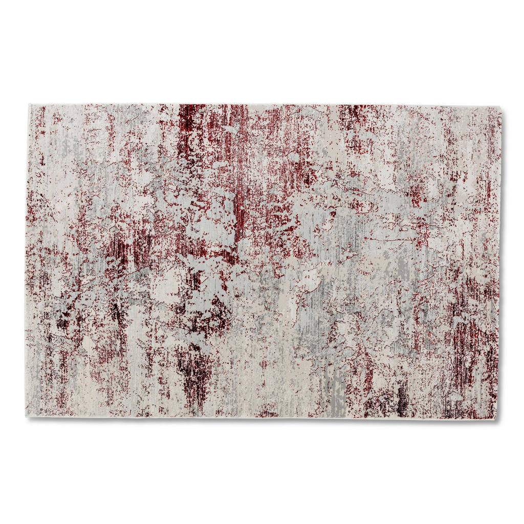 GEWEVEN TAPIJT Antea 160/230 cm geweven crèmekleur, rood