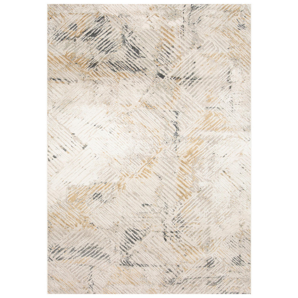 GEWEVEN TAPIJT 160/230 cm geweven crèmekleur, grijs