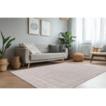 GEWEVEN TAPIJT 200/290 cm geweven zilverkleur thumbnail 2
