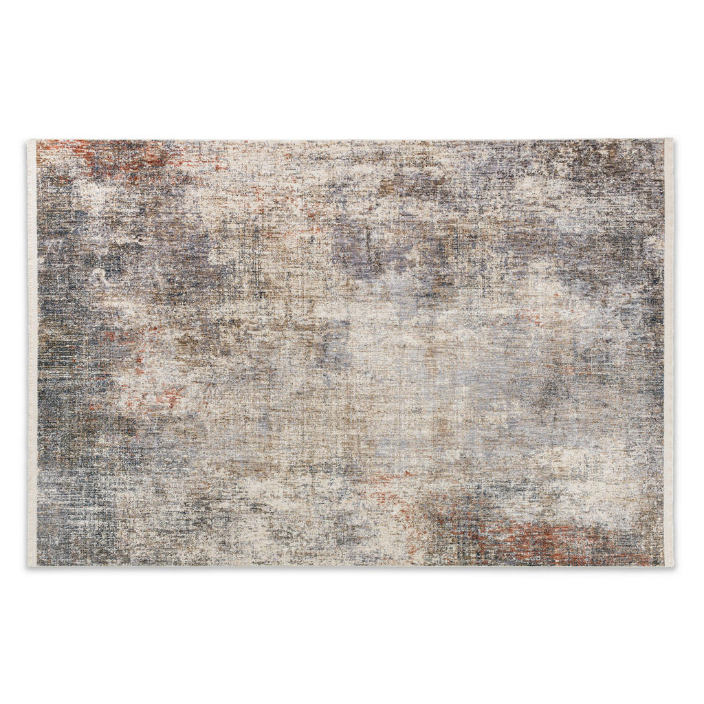 GEWEVEN TAPIJT Sarezzo 133/190 cm geweven zilverkleur, wit