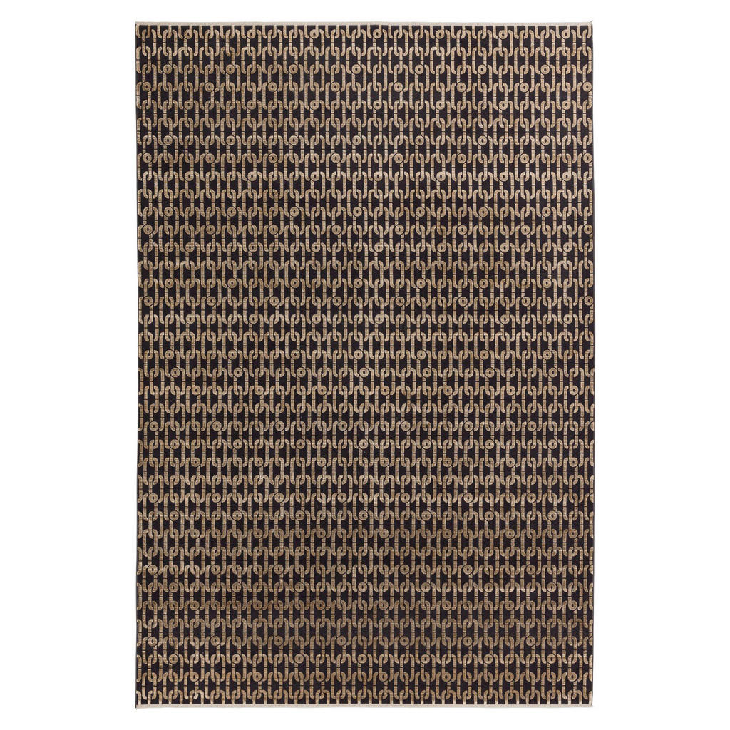 GEWEVEN TAPIJT Kettingen 170/240 cm geweven gouden kleur