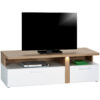 TV-ELEMENT wit, eikenkleur