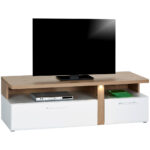 TV-ELEMENT wit, eikenkleur thumbnail 1