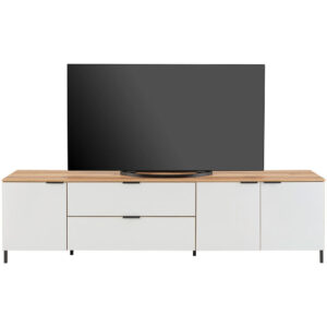 TV-ELEMENT wit, eikenkleur
