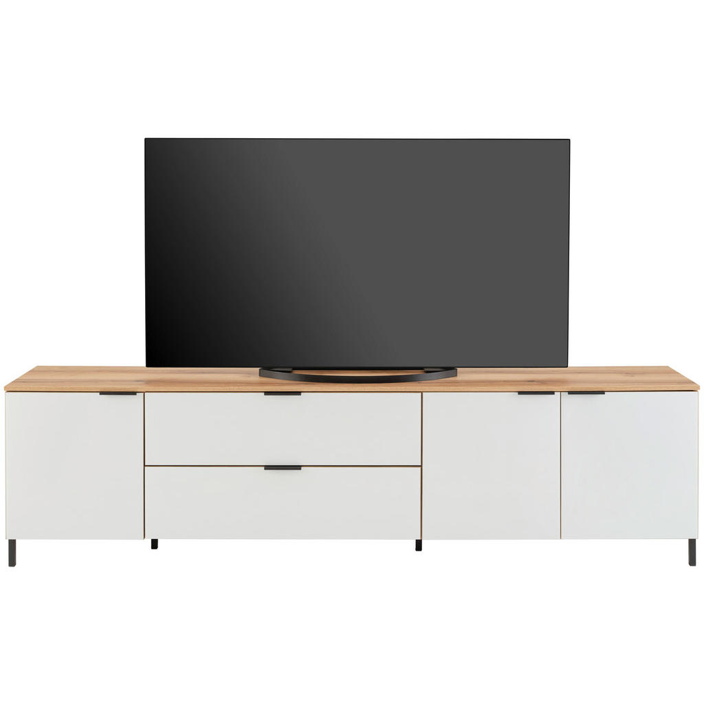 TV-ELEMENT wit, eikenkleur