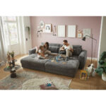 GROTE BANK, antraciet textiel, houtmateriaal thumbnail 2
