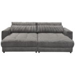 GROTE BANK, antraciet textiel, houtmateriaal thumbnail 1