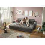 GROTE BANK, antraciet textiel, houtmateriaal thumbnail 4